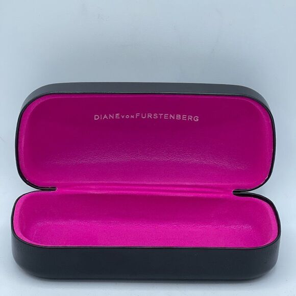 Diane Von Furstenberg Sunglasses Black Pink Glasses Case - Picture 1 of 7